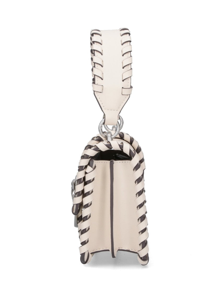 Pinko Structured White Handbag With Minimalist Design