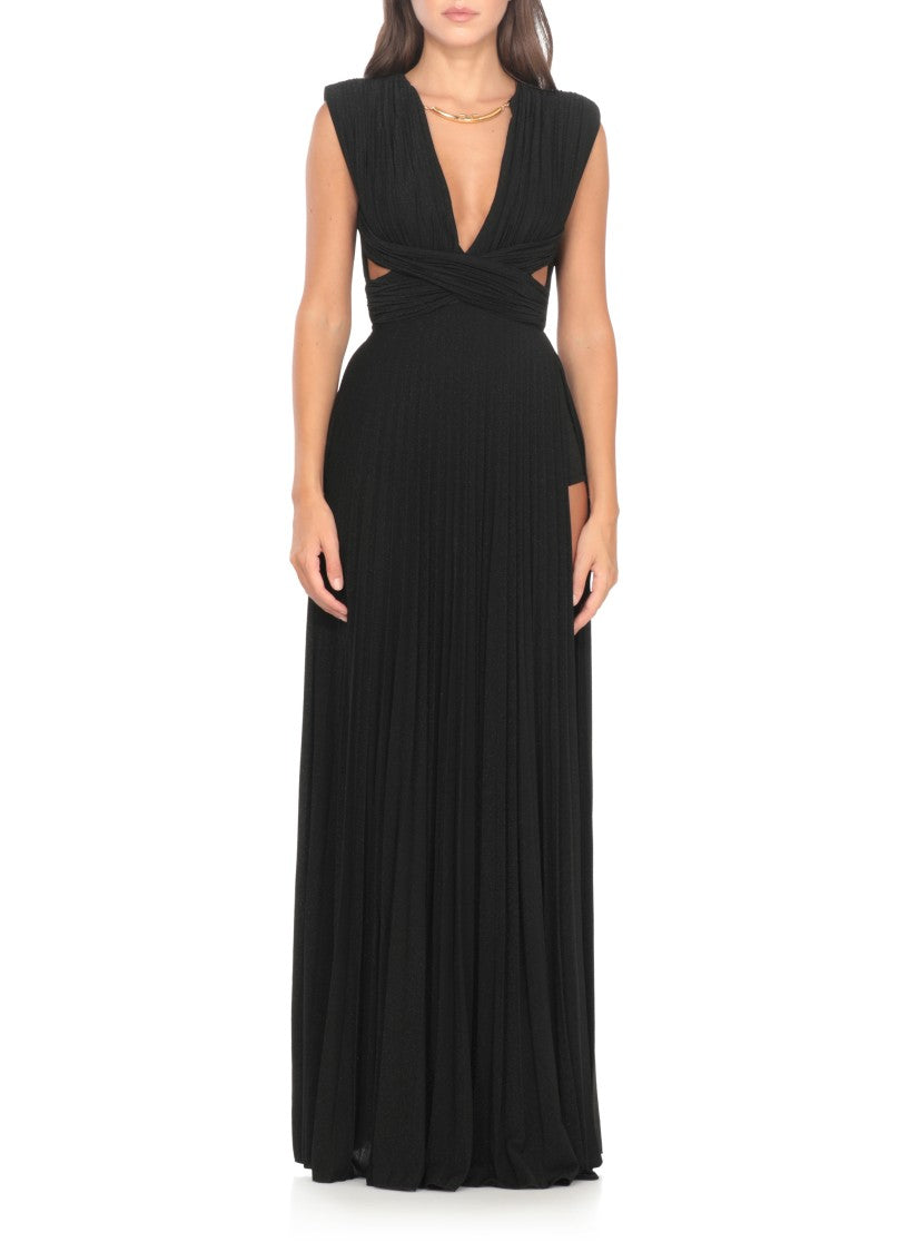 Elisabetta Franchi Lurex Red Carpet Dress