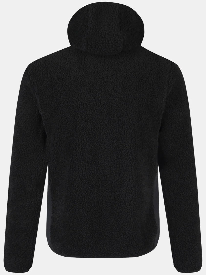 Montura Textured Sherpa Fleece Hooded Jacket With Smooth Fabric Panels