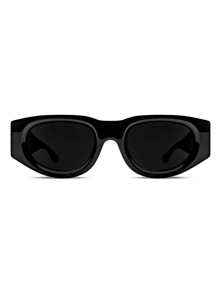 Thierry Lasry Black Dopamy Bold Rectangular Sunglasses