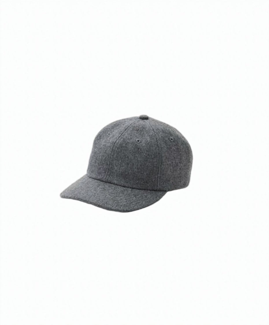 Kijima Takayuki Structured Grey Wool Blend Cap
