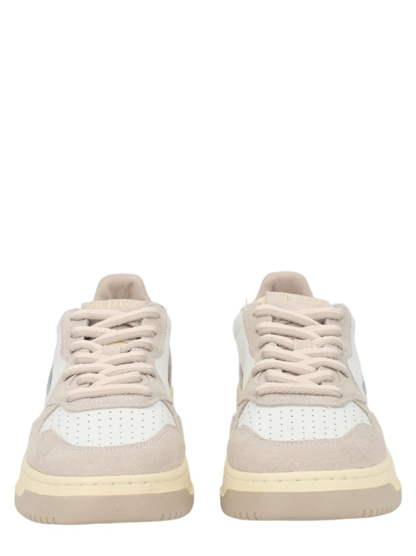 Autry Multicolour Textured Suede Leather Low-Top Sneakers
