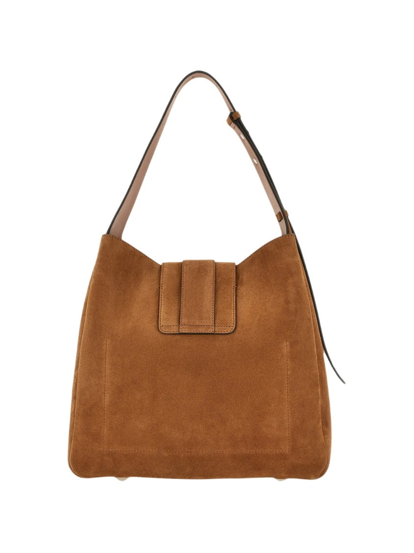Hogan Borsa Medium Brown Suede Shoulder Bag