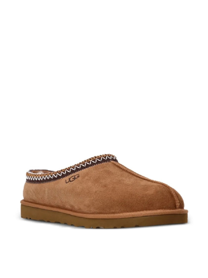 Ugg Soft Suede Slip-On Loafers With Zigzag Stitch Detail