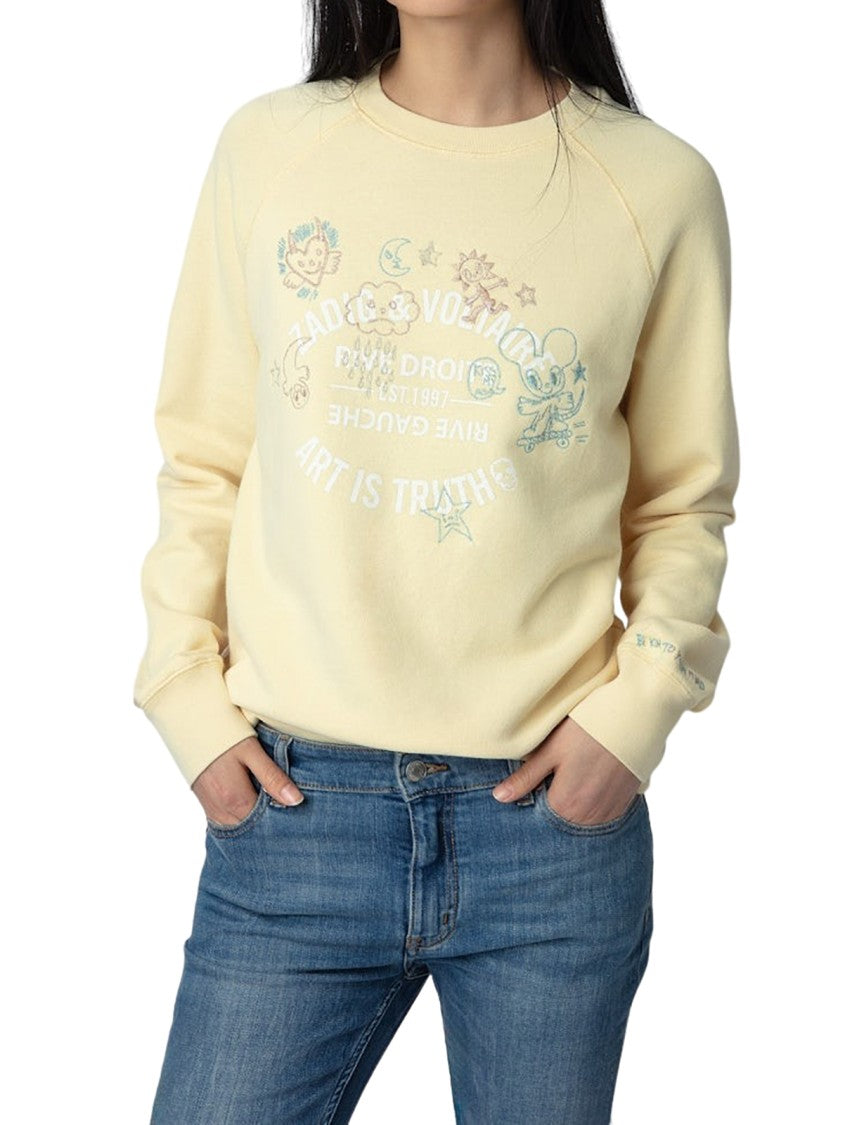 Zadig & Voltaire Light Yellow Relaxed-Fit Sweatshirt