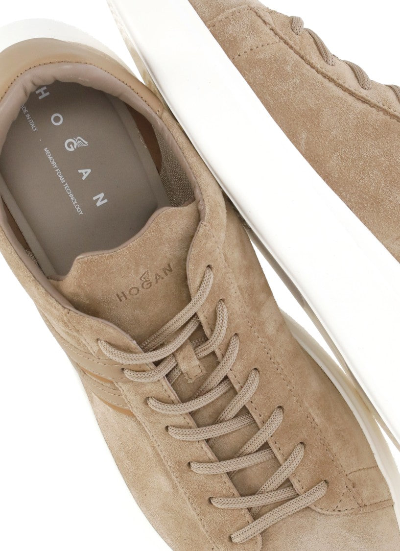Hogan Brown H580 Suede Sneakers