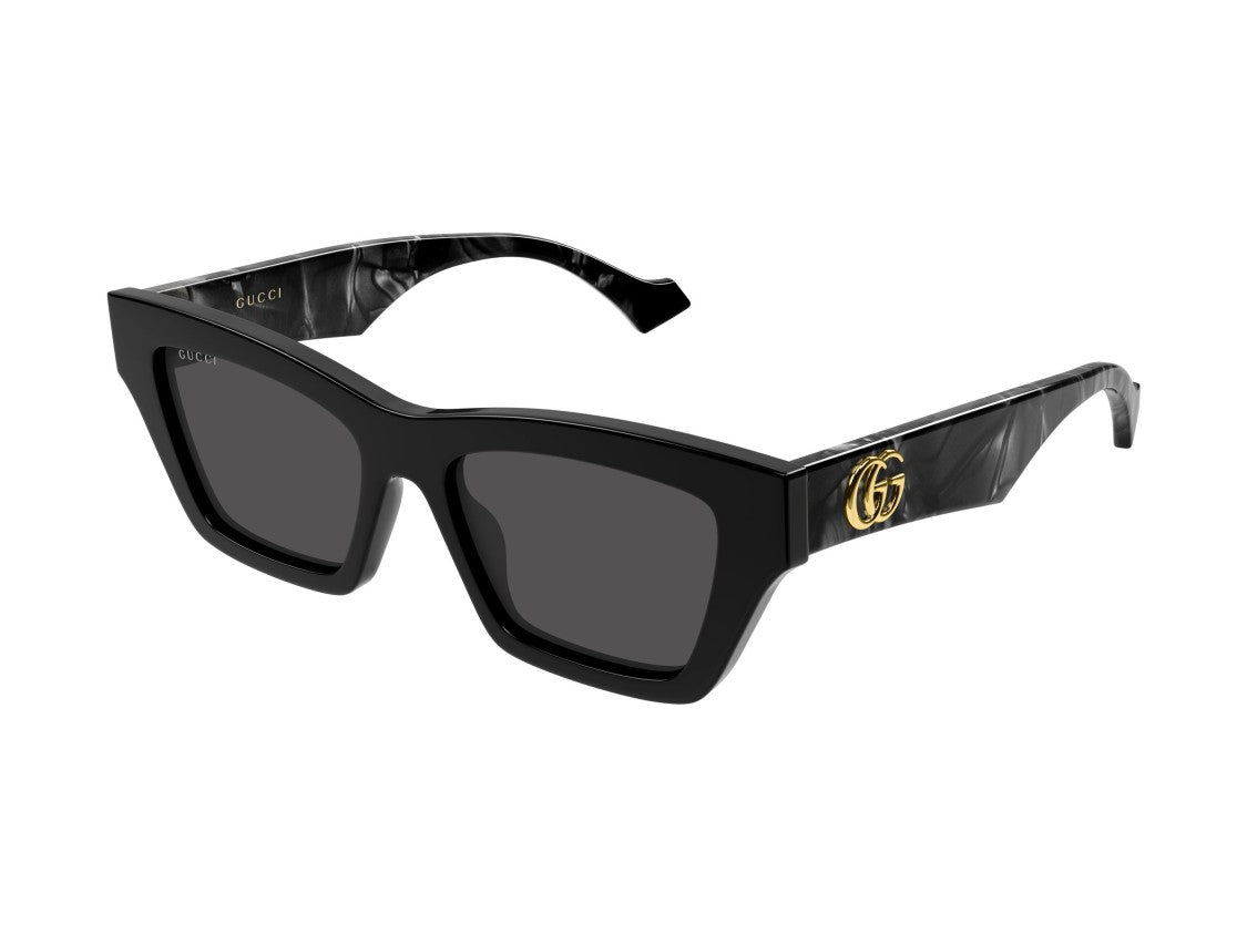 Gucci Gg1753s Gold Logo Oversized Square Sunglasses