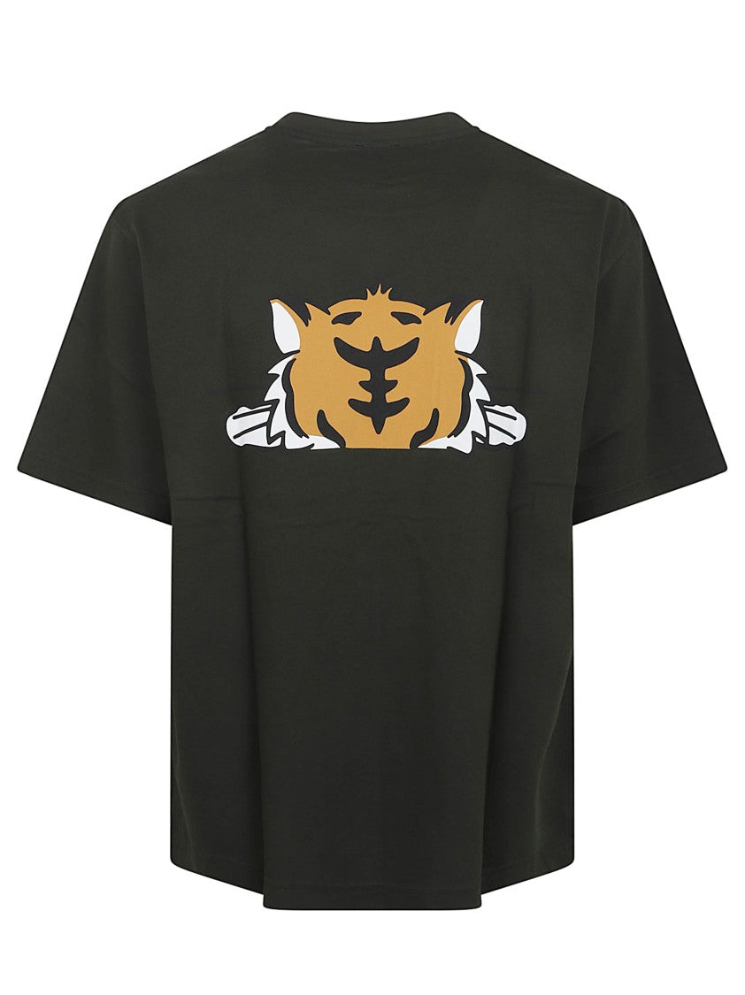 Kenzo Oversized Cotton Jersey T-Shirt With Happy Tiger Print