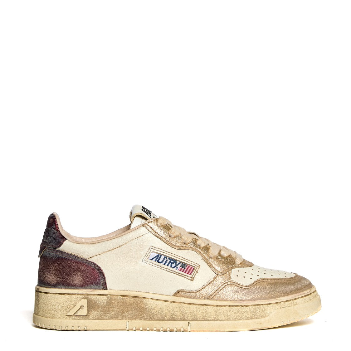 Autry Vintage-Inspired Low-Top Sneakers With Metallic Accents