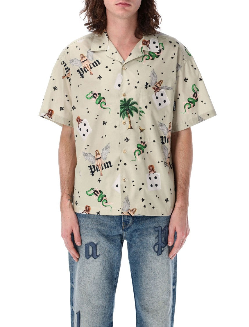 Palm Angels Pin Up Bowling Ss Shirt