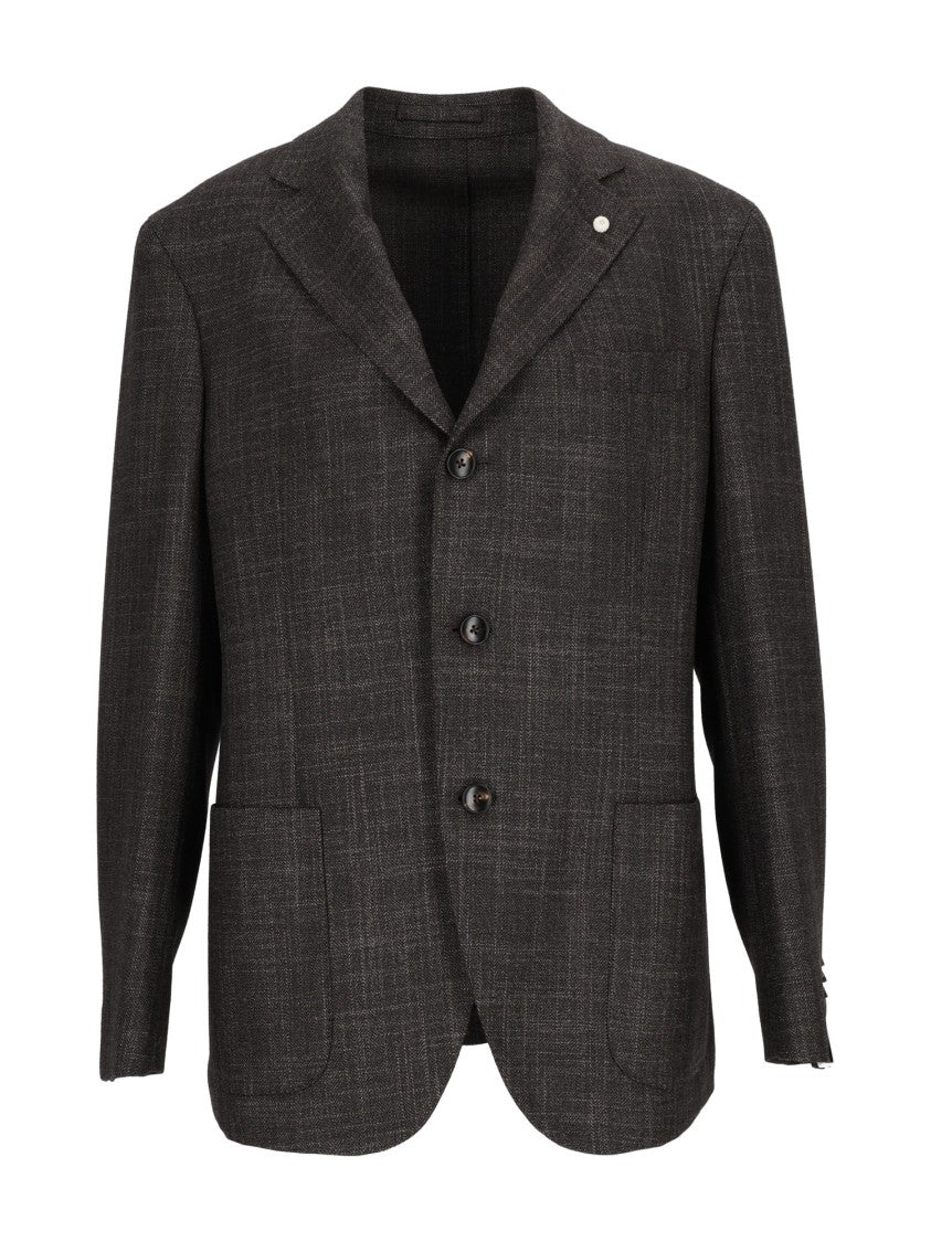Luigi Bianchi Sartoria Drop 7 Check Pattern Blazer