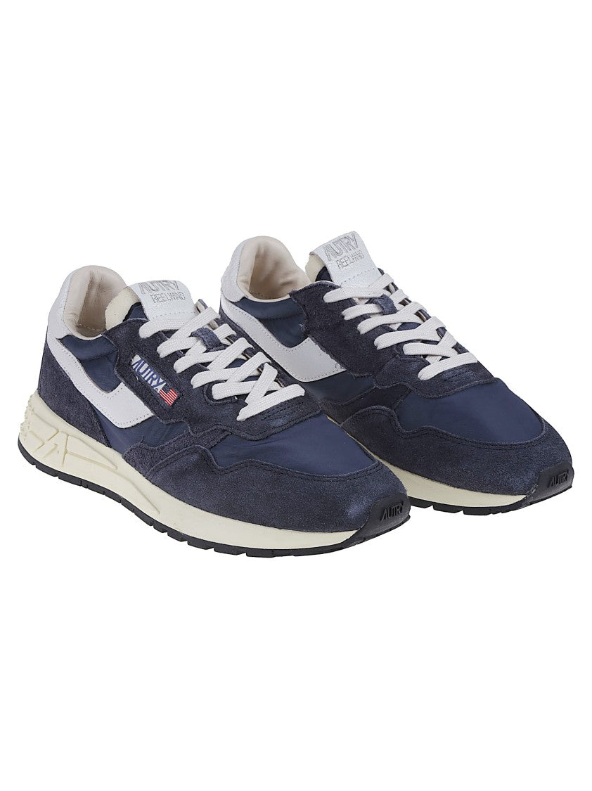 Autry Reelwind Low Nylon Leather Sneakers