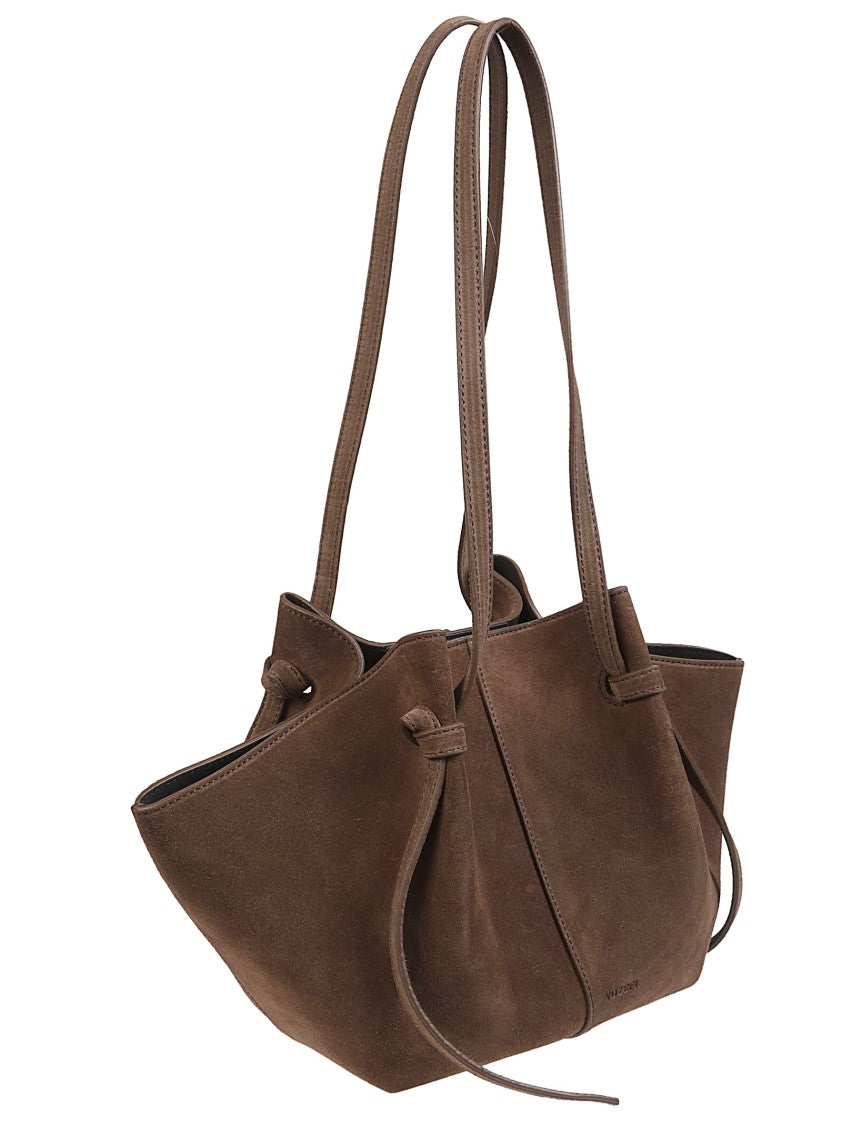 Yuzefi Mochi Bag Trapezoidal Brown Leather Shoulder Bag
