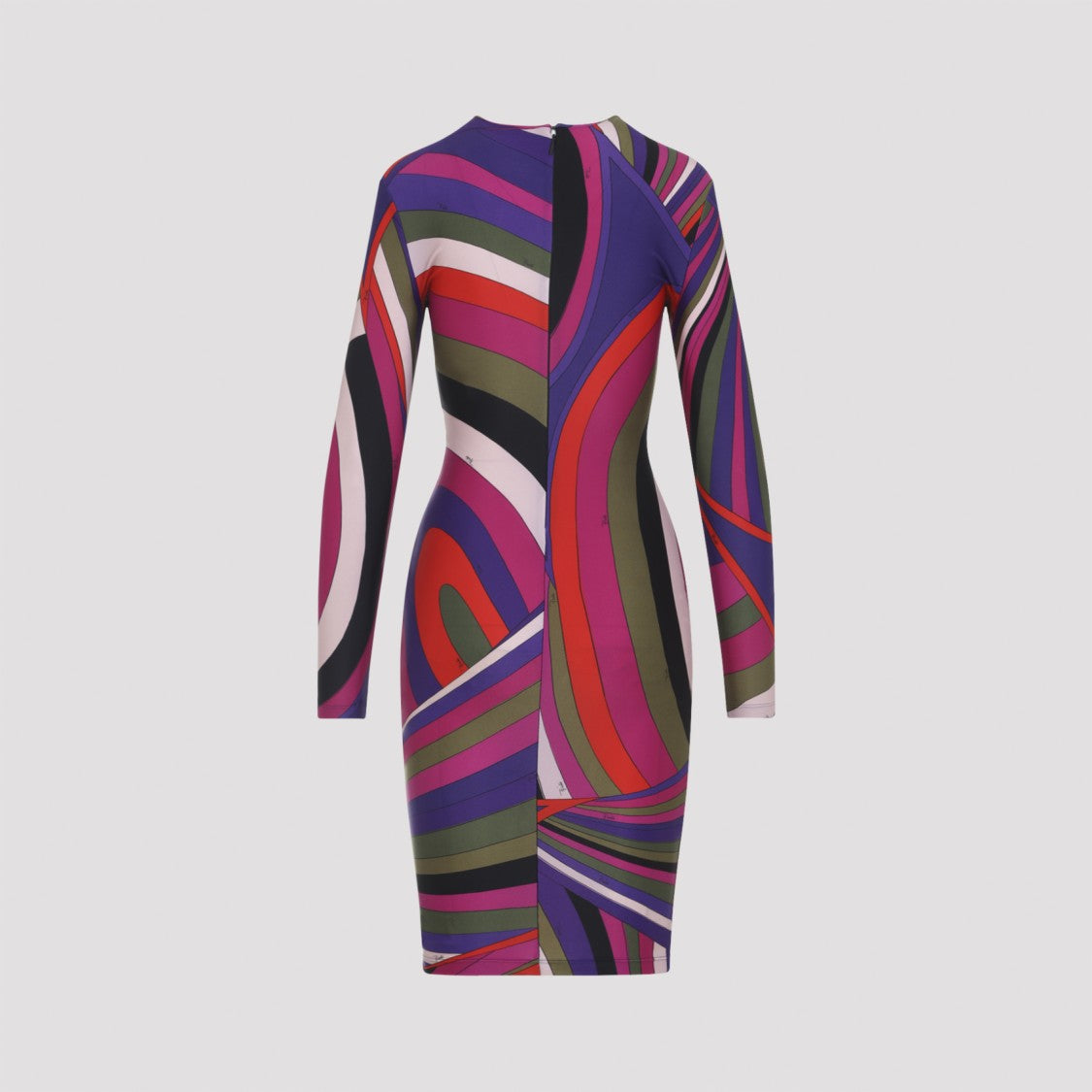 Pucci Multicoloured Abstract Mini Dress With Long Sleeves