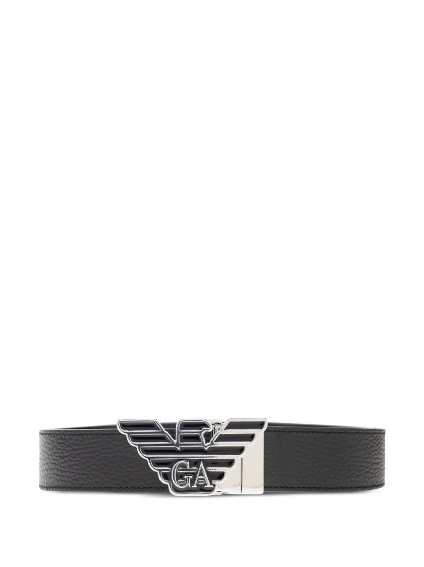 Emporio Armani Reversible Black Leather Belt