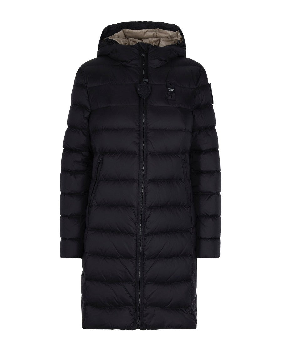 Blauer Black Agnes Long Quilted Down Jacket