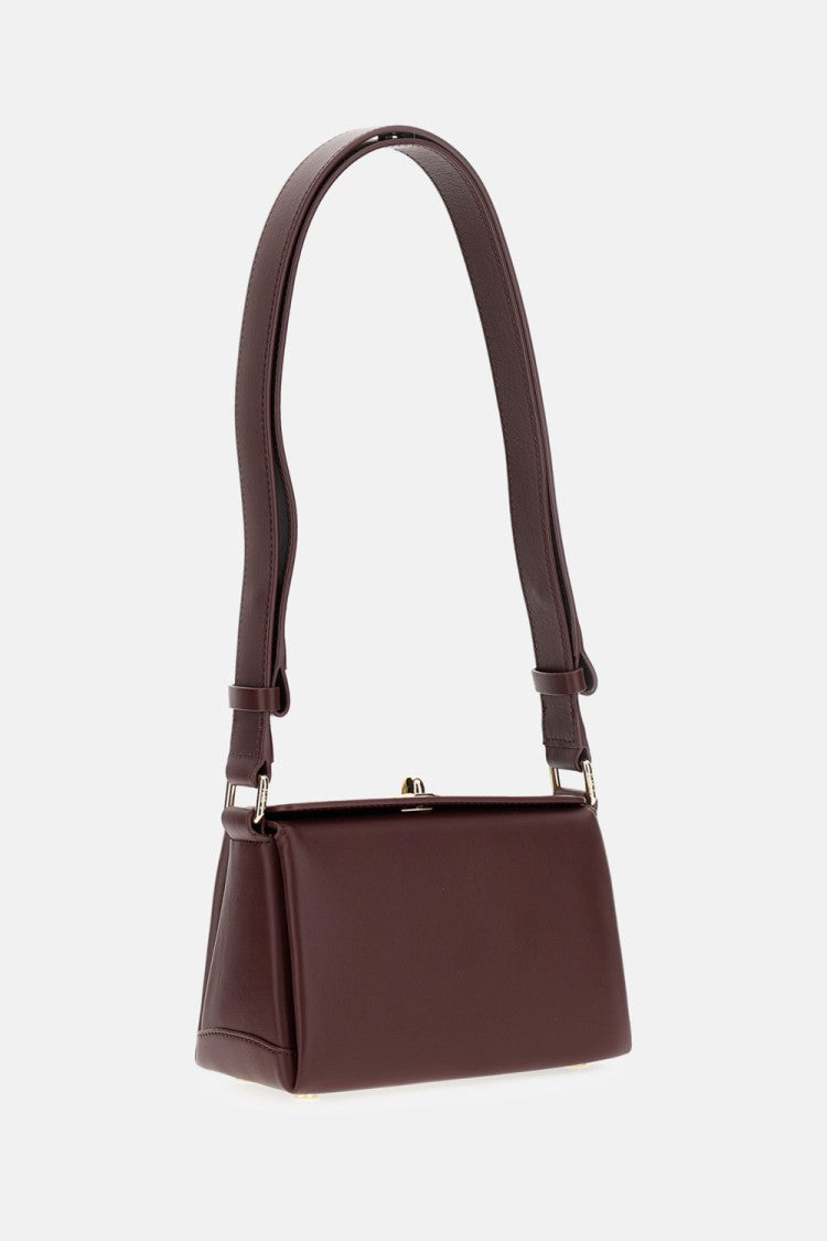 Plan C Burgundy Smooth Grain Calfskin Mini Shoulder Bag