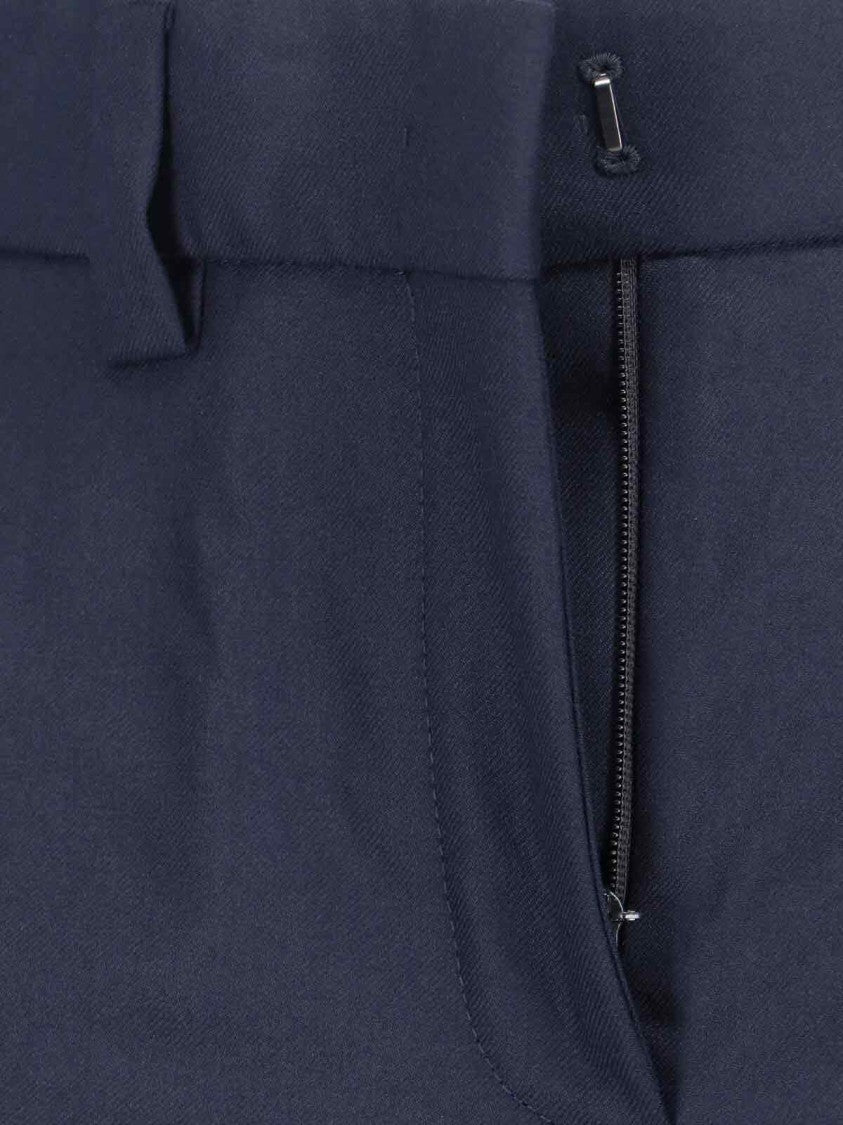 Incotex Wide-Leg Virgin Wool Trousers With Mid-Rise Waist And Tailored Finish