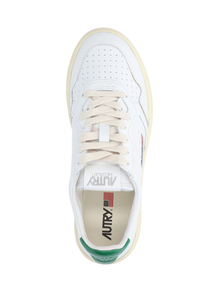 Autry White Medalist Leather Sneakers