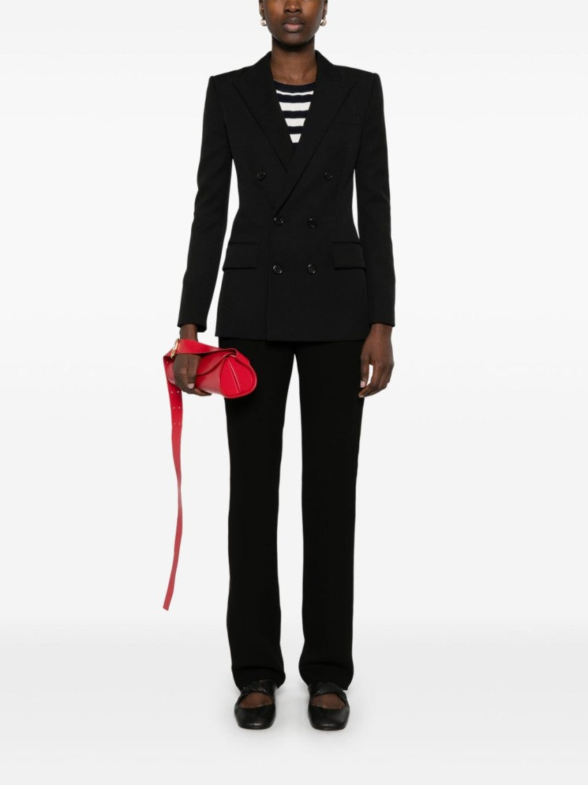 Max Mara Tailored Black Vincita Trousers With Pressed Crease