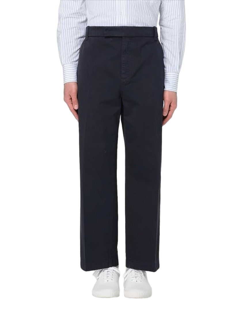Thom Browne Tailored Mid-Rise Straight-Leg Pants