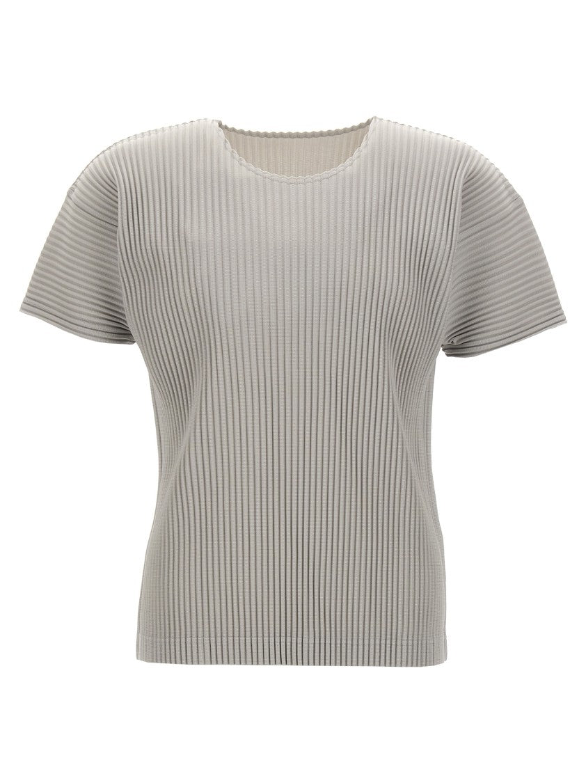 Homme Plissé Issey Miyake Textured Pleated T-Shirt With Crew Neck