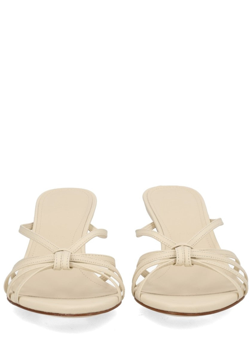 Aeydē Abby Minimalist Flared Heel Sandals