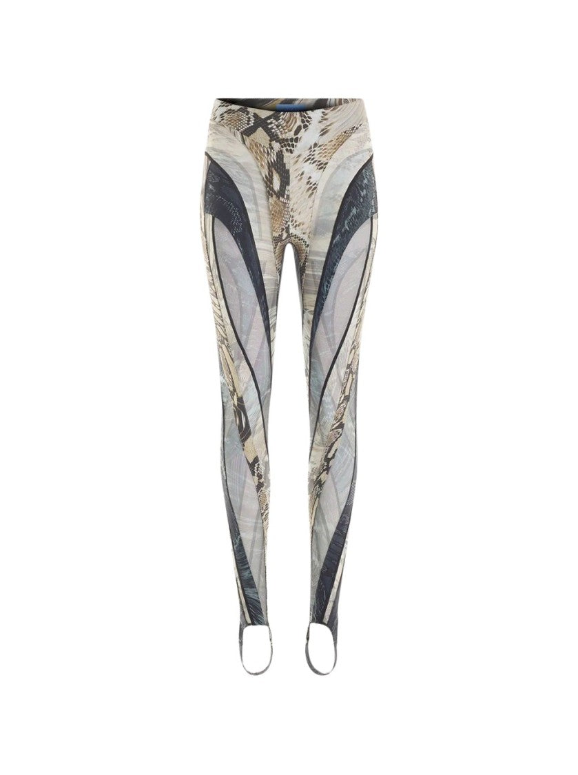 Mugler Sheer Spiral Leggings