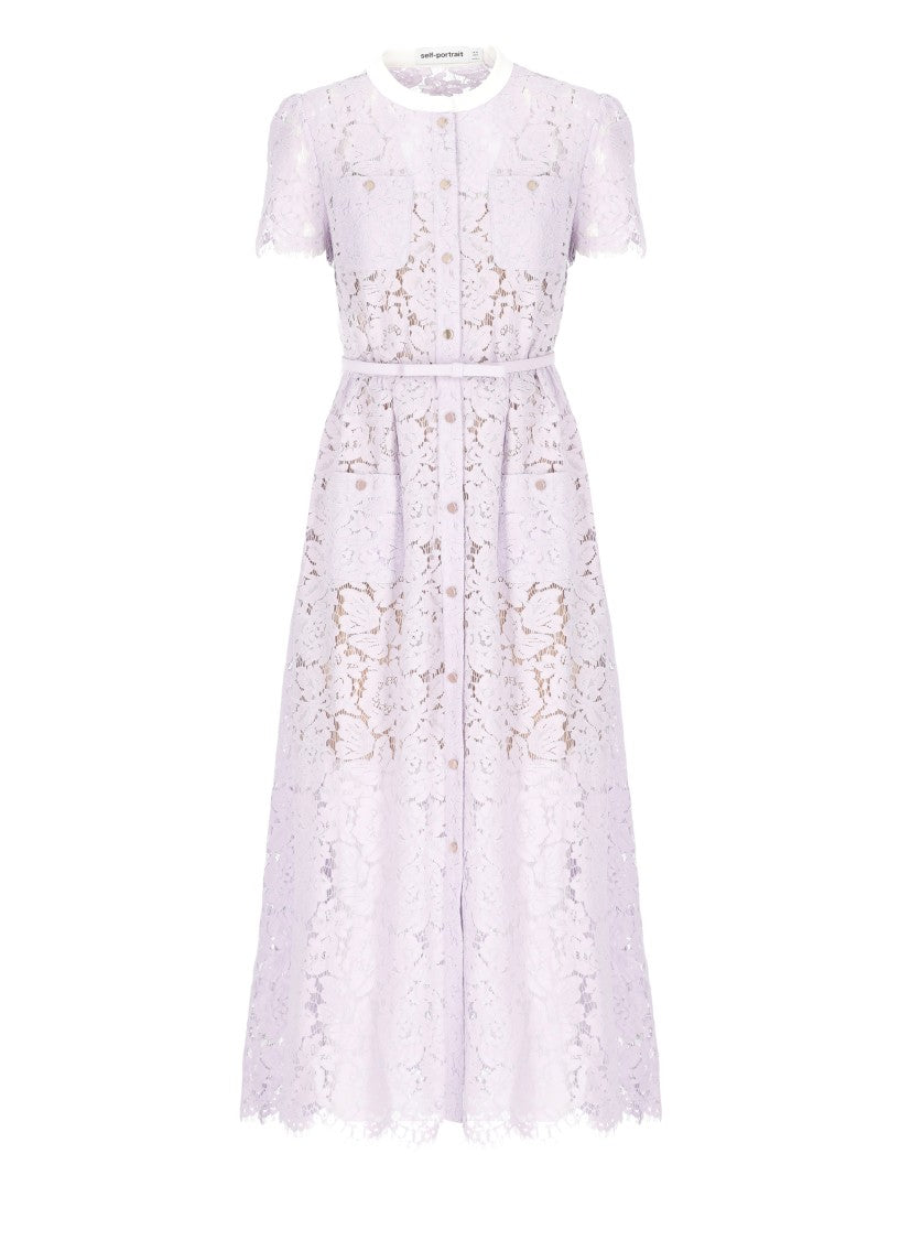 Self-Portrait Lilac Lace Dress
