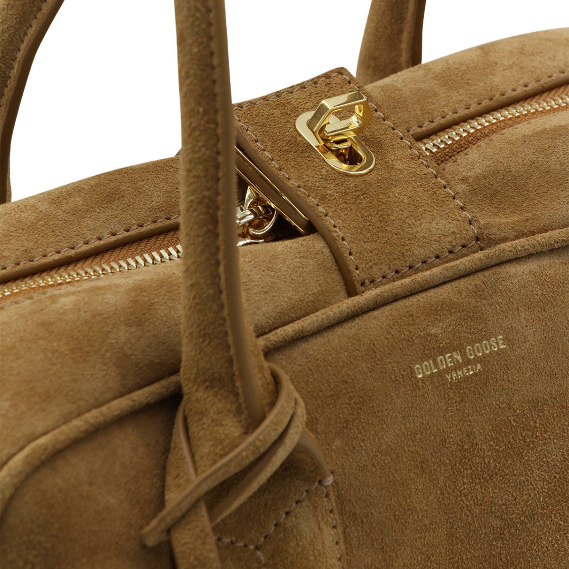 Golden Goose Structured Camel-Colored Bag