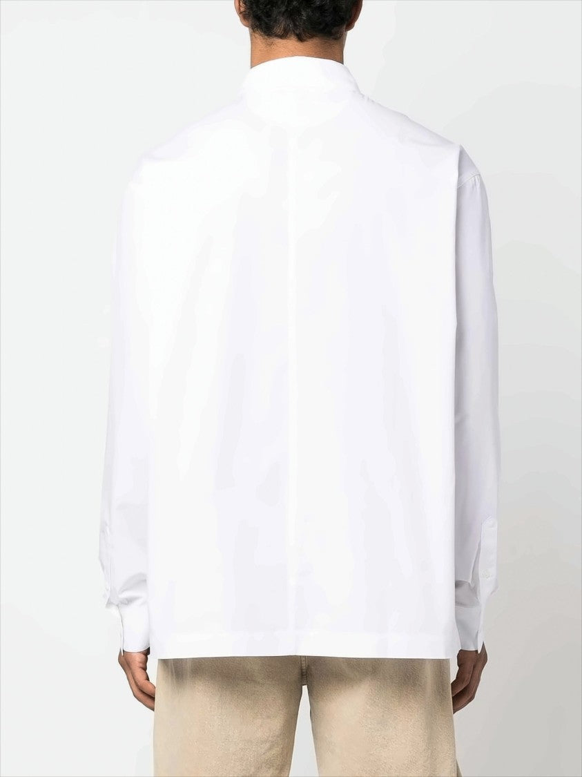Jacquemus Long-Sleeve Cotton Shirt With Embroidered Sun Motif
