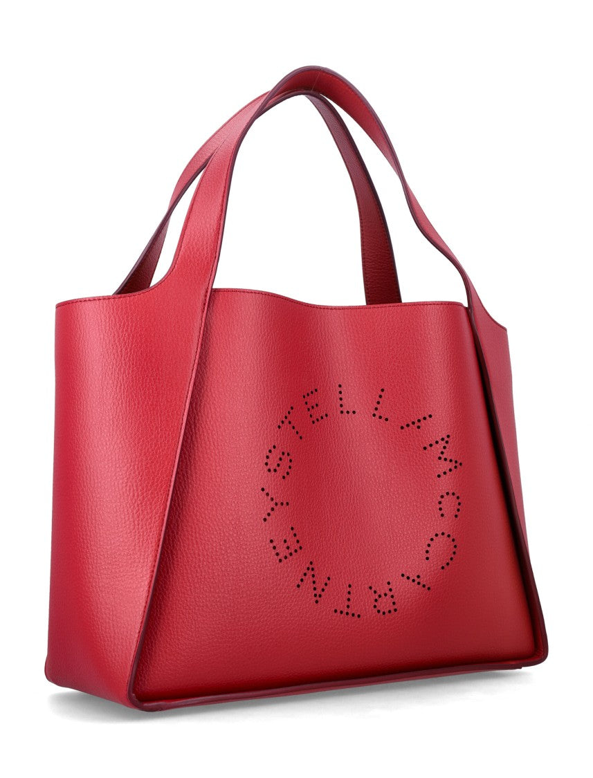 Stella Mccartney Logo Studded Vegan Leather Tote Bag