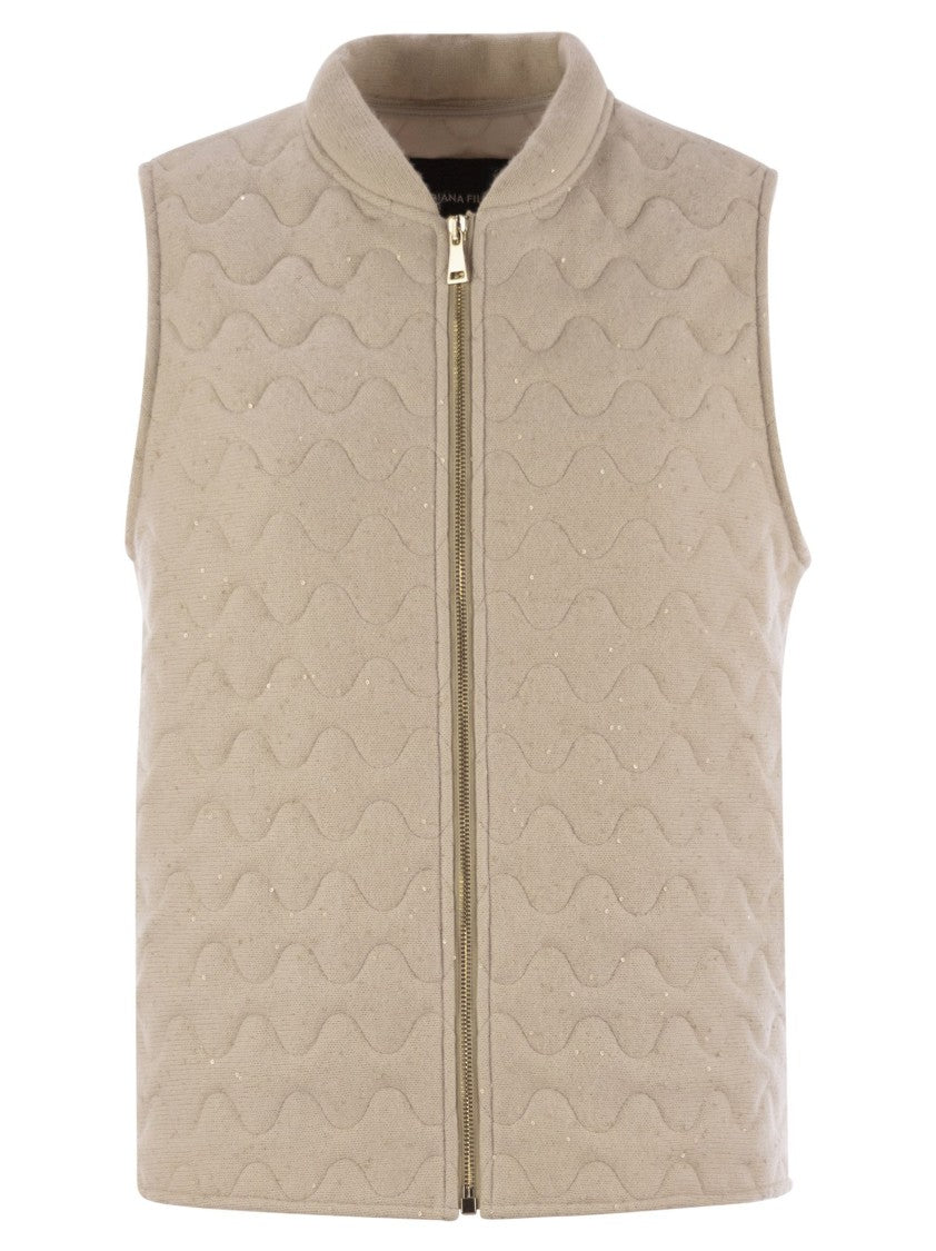 Fabiana Filippi Quilted Yarn And Sequin Waistcoat