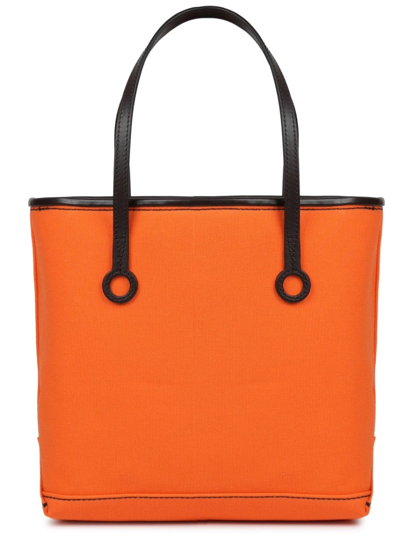 J. W. Anderson Vibrant Orange Cotton Tote Bag With Leather Accents