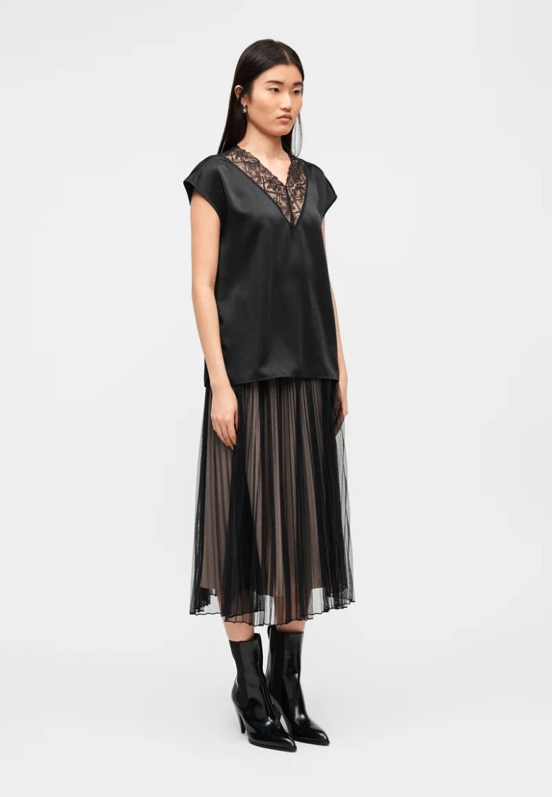 Max Mara Black Cotton Blend Tank Top