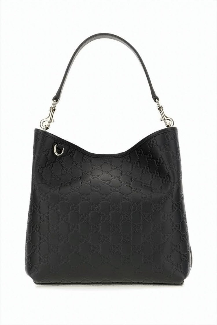 Gucci Gg Emblem Embossed Medium Bucket Bag