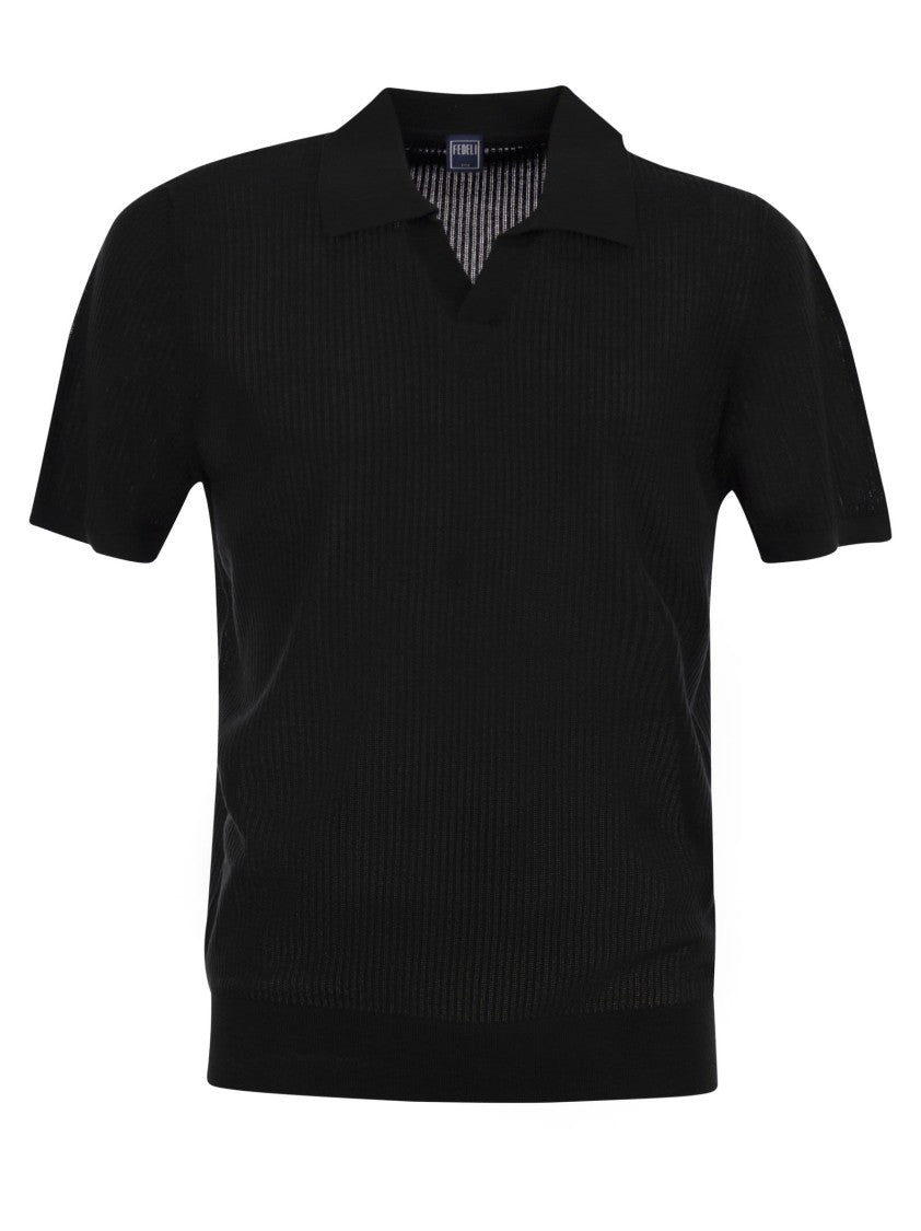 Fedeli Giza Cotton Short-Sleeved Polo Shirt