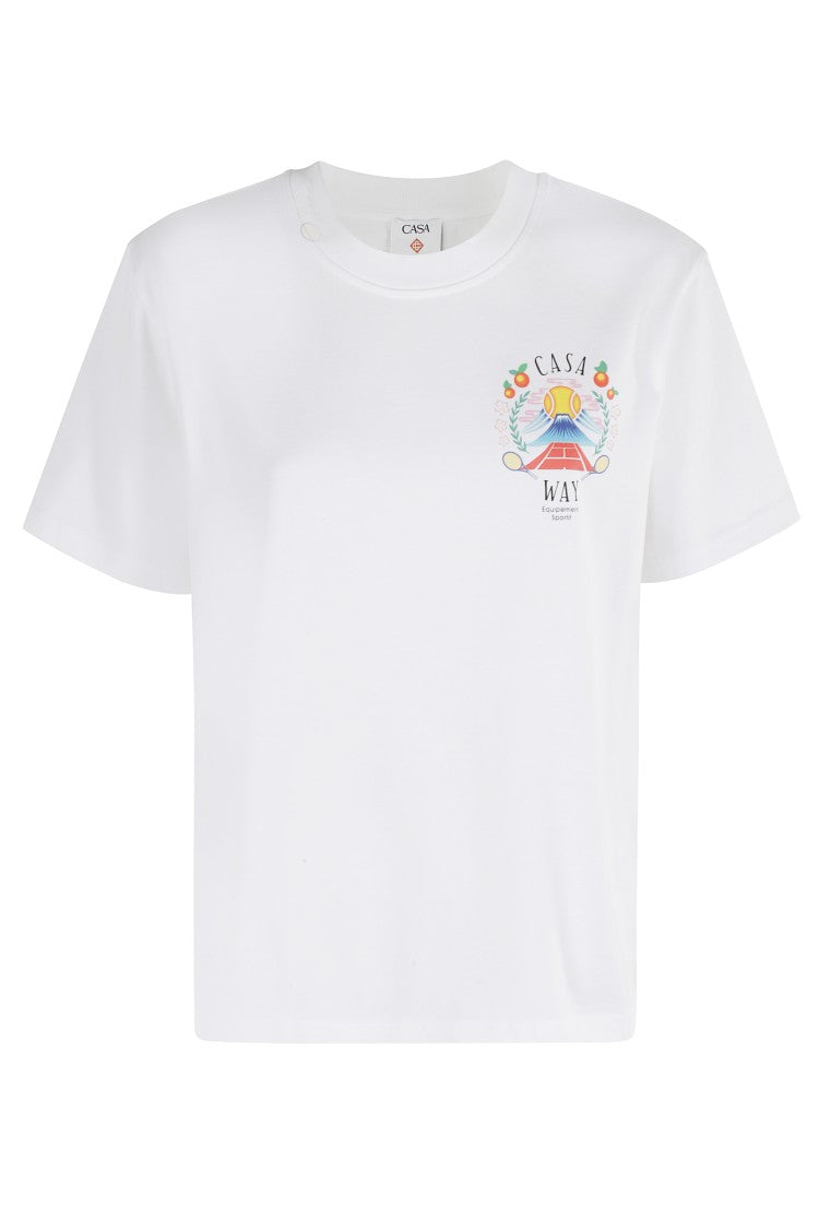 Casablanca Tennis Club Icon Printed Tshirt