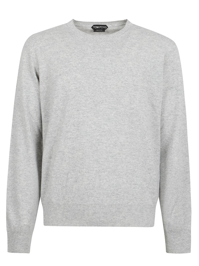 Tom Ford Light Grey Cashmere Crew Neck Sweater