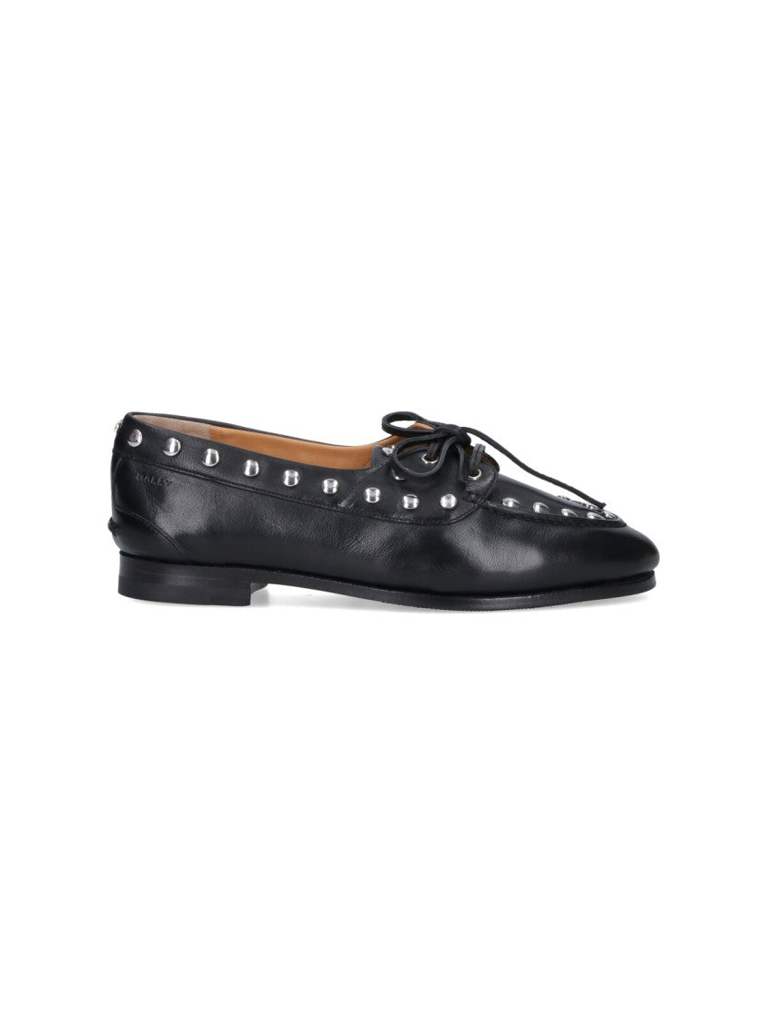 Bally Pointed Toe Slip-On Moccasins With Lace Closure