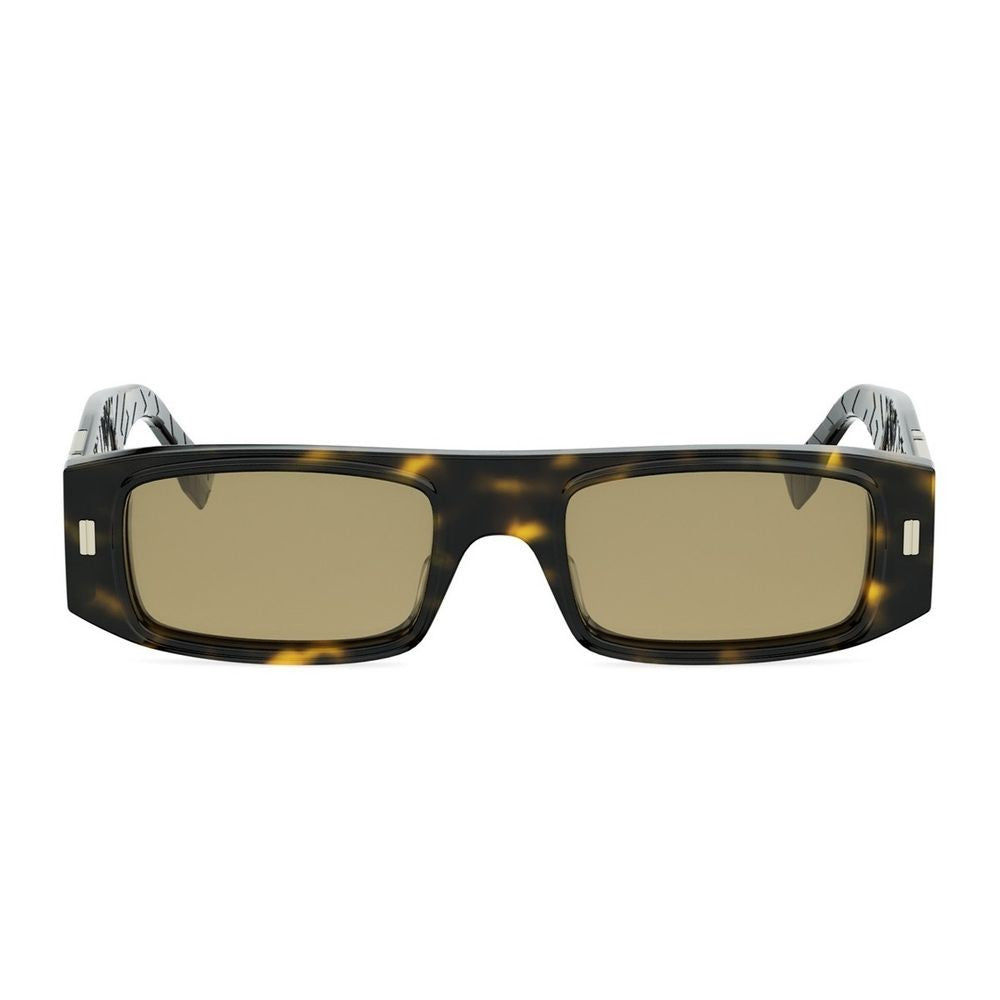 Fendi Ff Squared Oversized Rectangular Frame Sunglasses