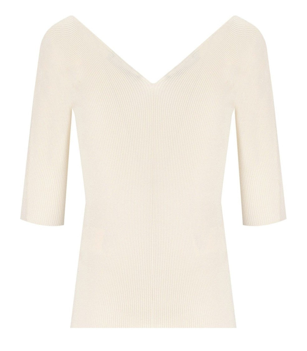 Max Mara Oceano Ecru Top