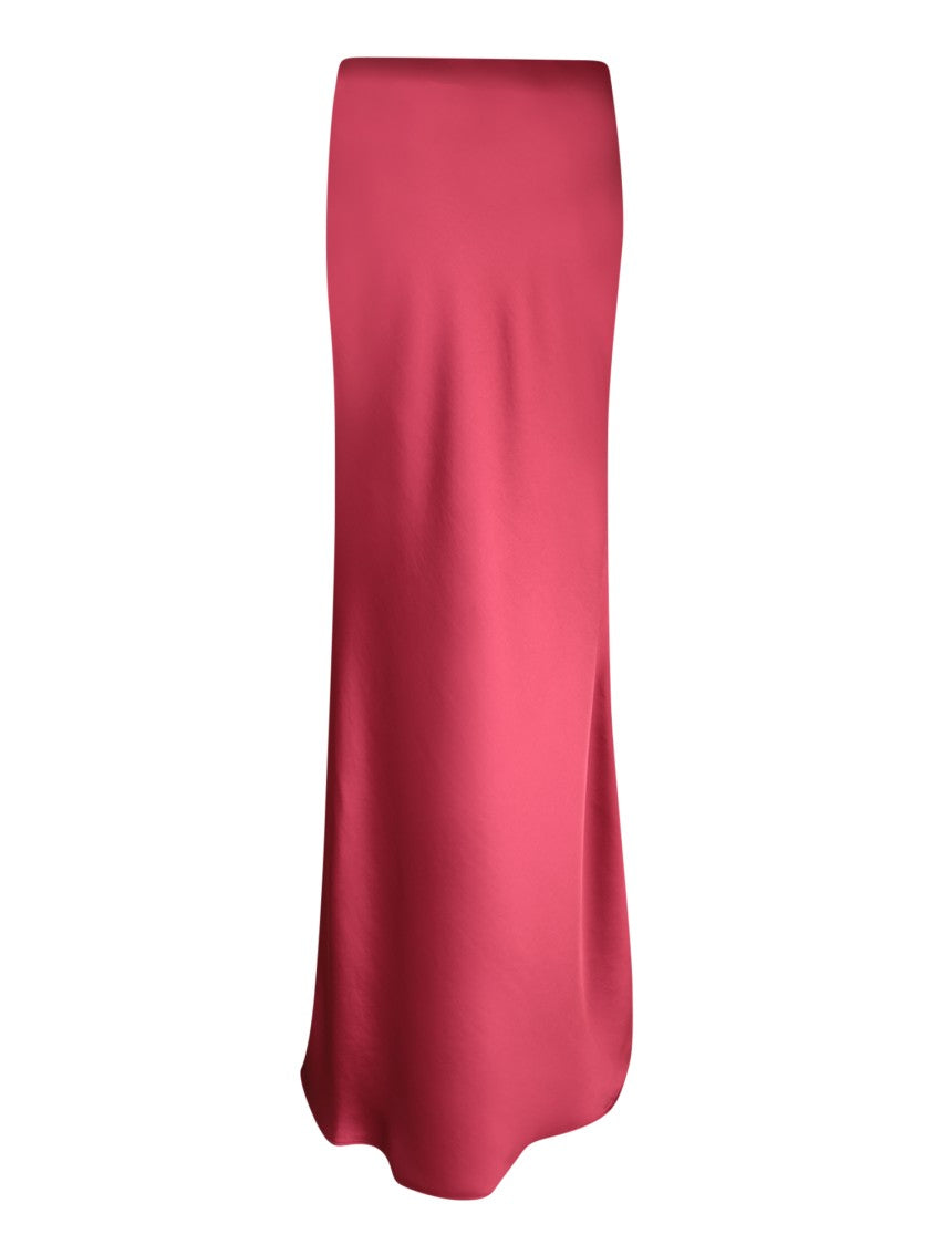 Blanca Vita Bordeaux Midi-Length Skirt