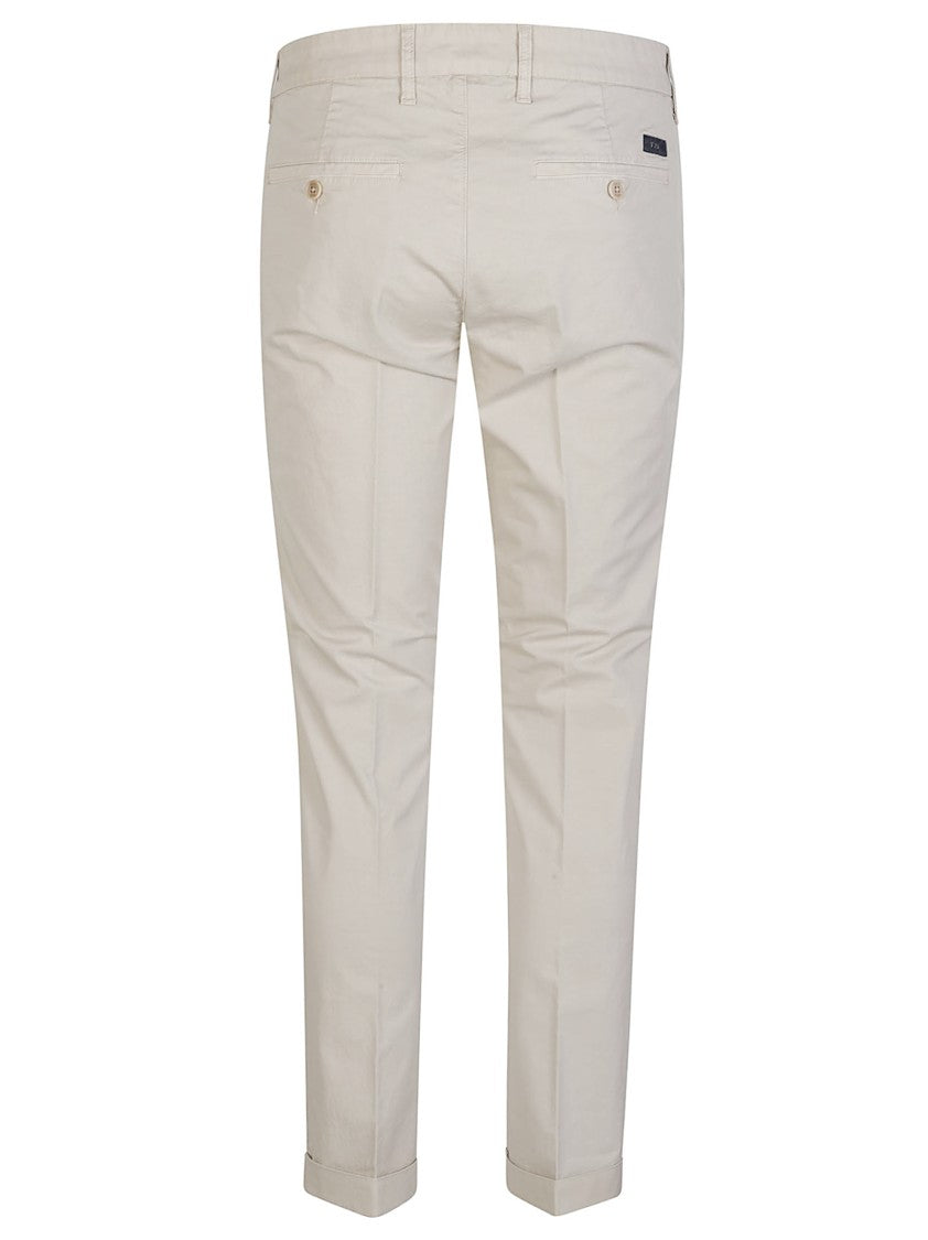 Fay Capri Classic Stretch Cotton Cropped Pants