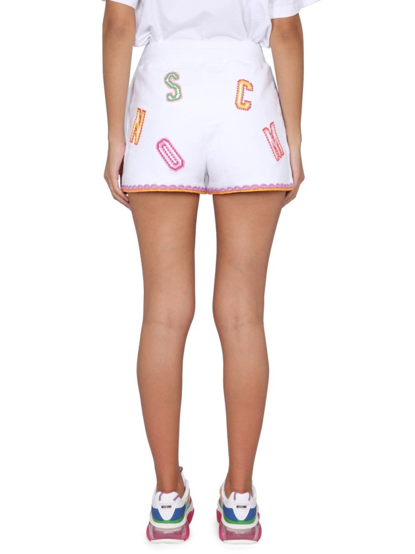 Moschino White Bermuda Shorts