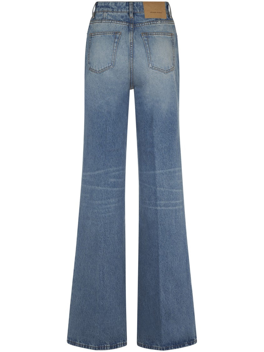 Ami Flare Fit Jeans With High Waist