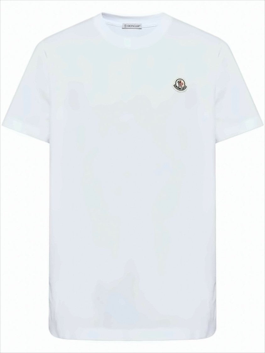 Moncler Minimalist Short-Sleeve T-Shirt With Embroidered Logo By Moncler