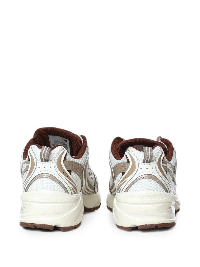New Balance Lace-Up Sneakers With Breathable Mesh And Leather Overlays