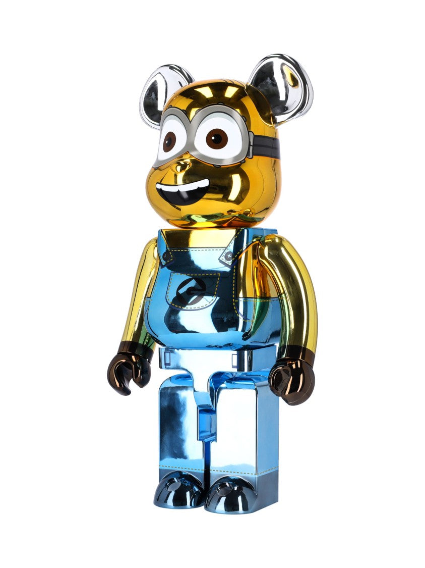Medicom Toy 'Minions Dave Chrome 1000' Be@Rbrick – Yellow/Blue