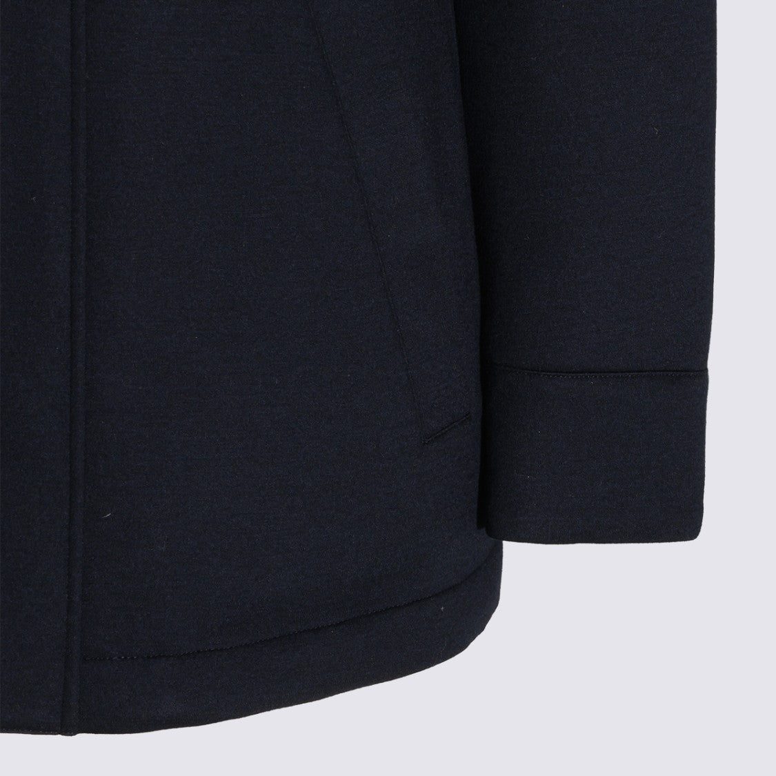 Montecore Blue High Collar Fur Lined Jacket